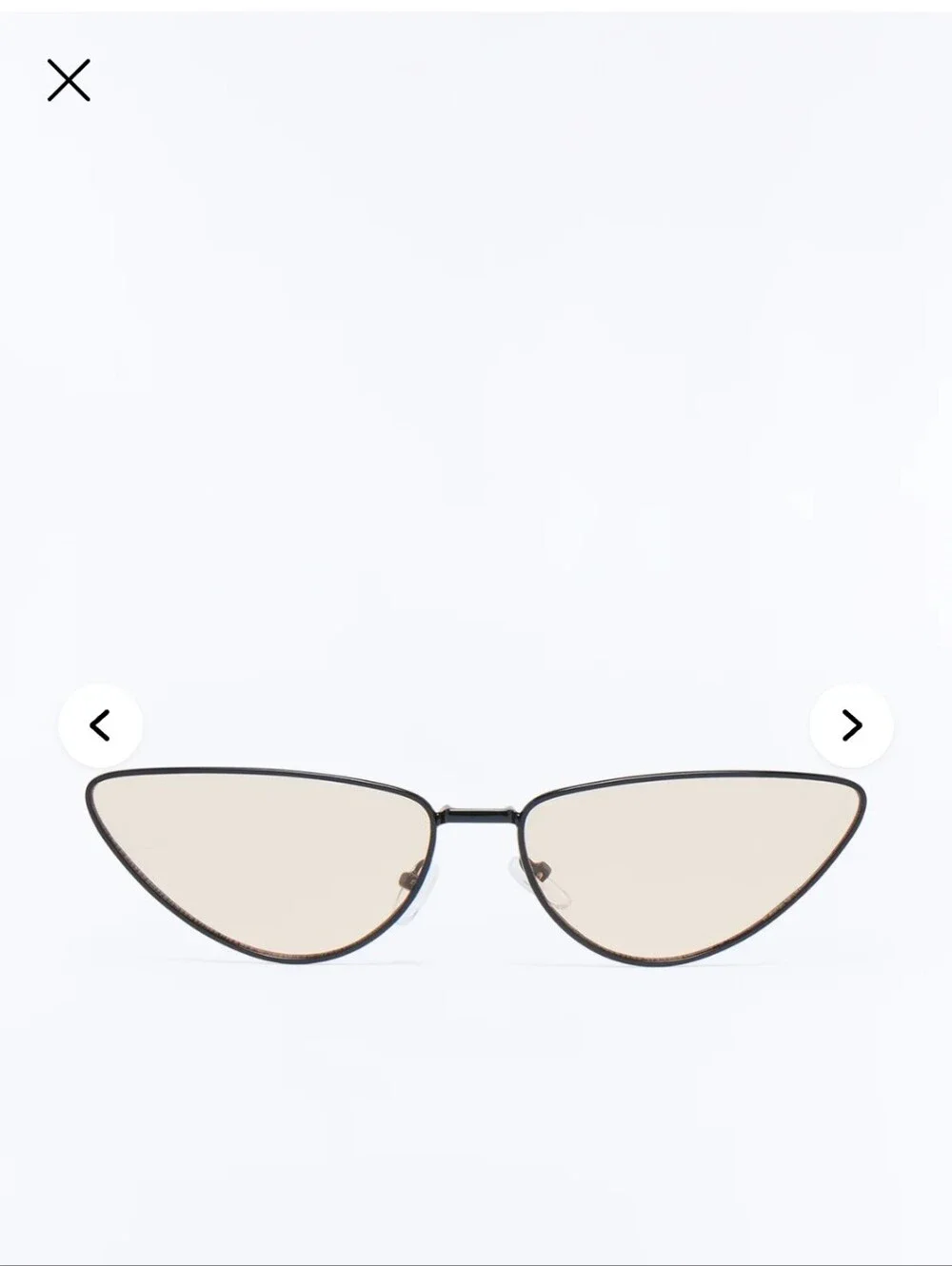 Fashion Nova Black Frame Amber Lens Cat-Eye Sunglasses